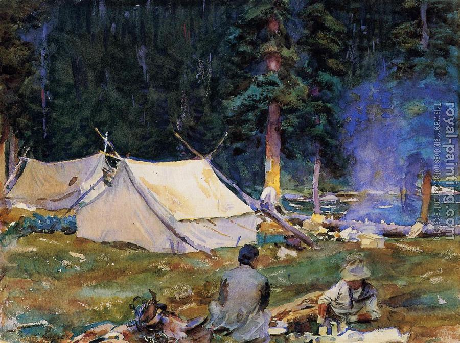 John Singer Sargent : Camping at Lake O'Hara
